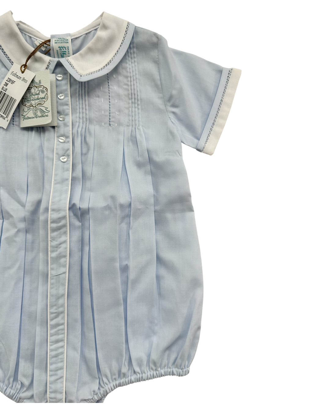 3M Baby Boy Feltman Brothers Blue Romper