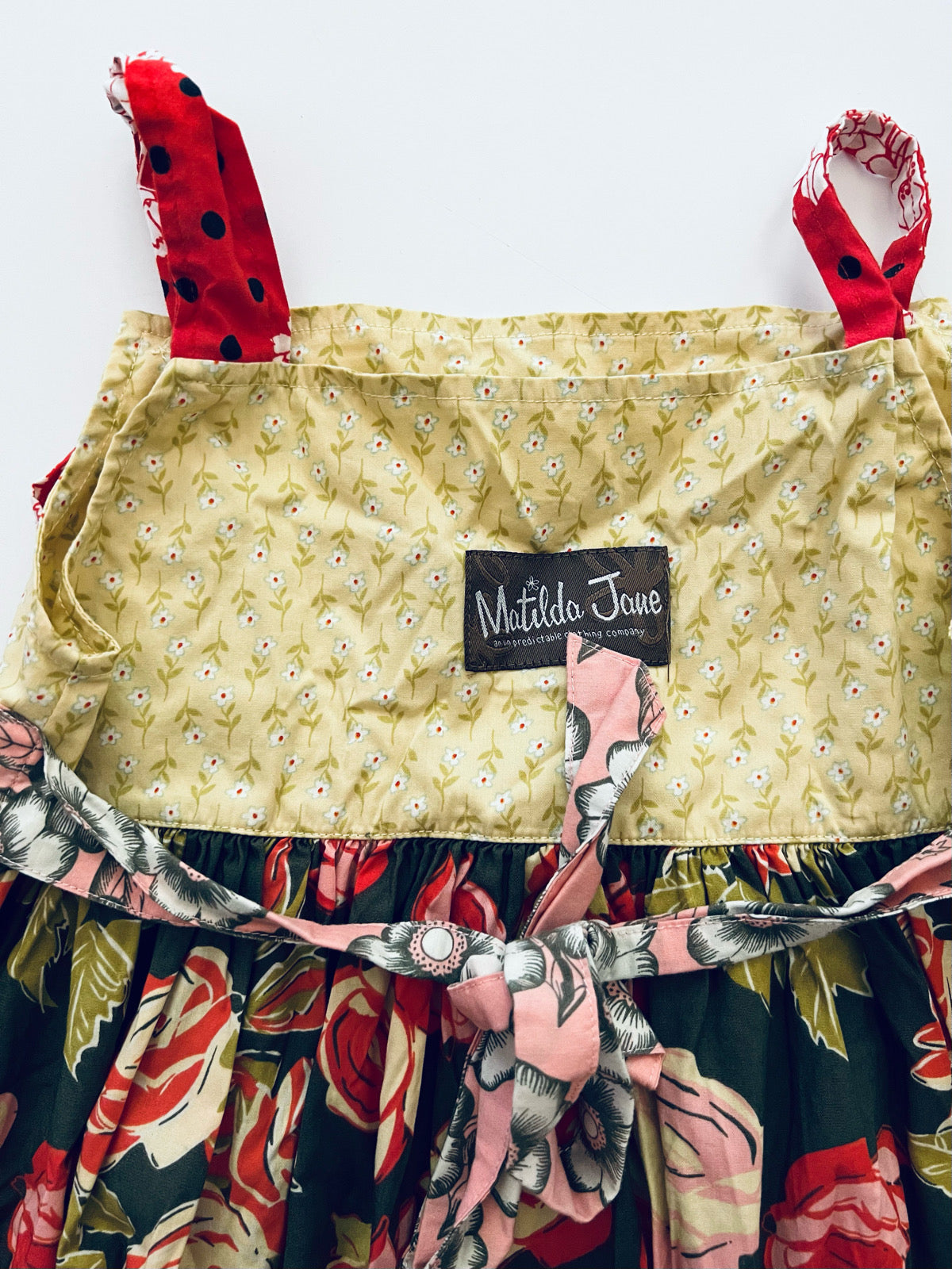6x Girls Matilda Jane Serendipity Knot Tie Apron Dress