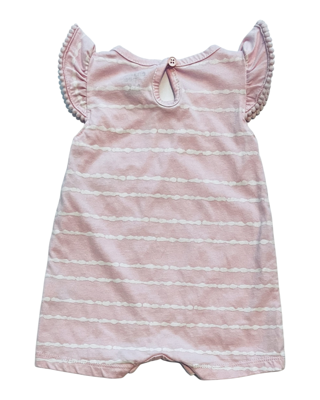 0-3M Baby Girl Chick Pea Pink Bubble Romper