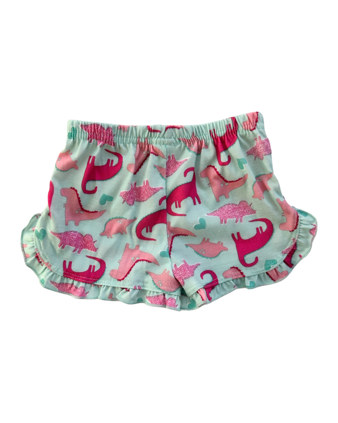 12M Baby Girl Carters Pink / Aqua Dinosaur PJs Shorts & Tank