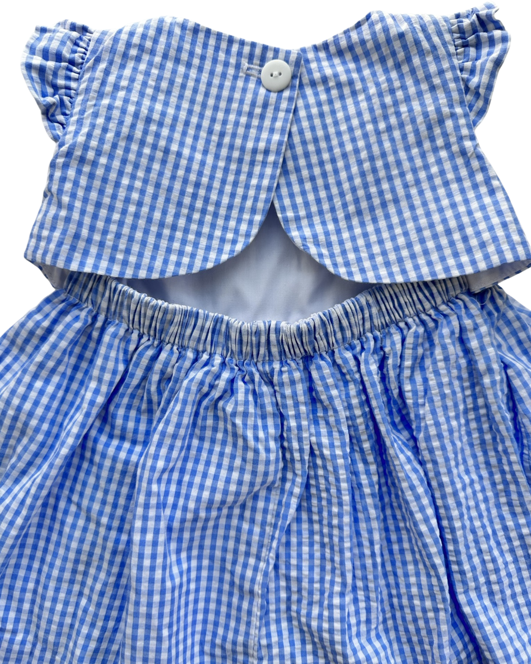 6M Baby Girl Florence Eiseman Blue Gingham Dress