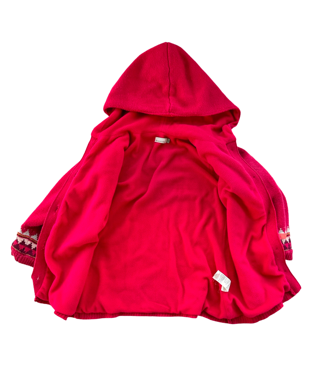2T Toddler Girl Catamini Fleece Lined Knit Sweater Cardigan Jacket
