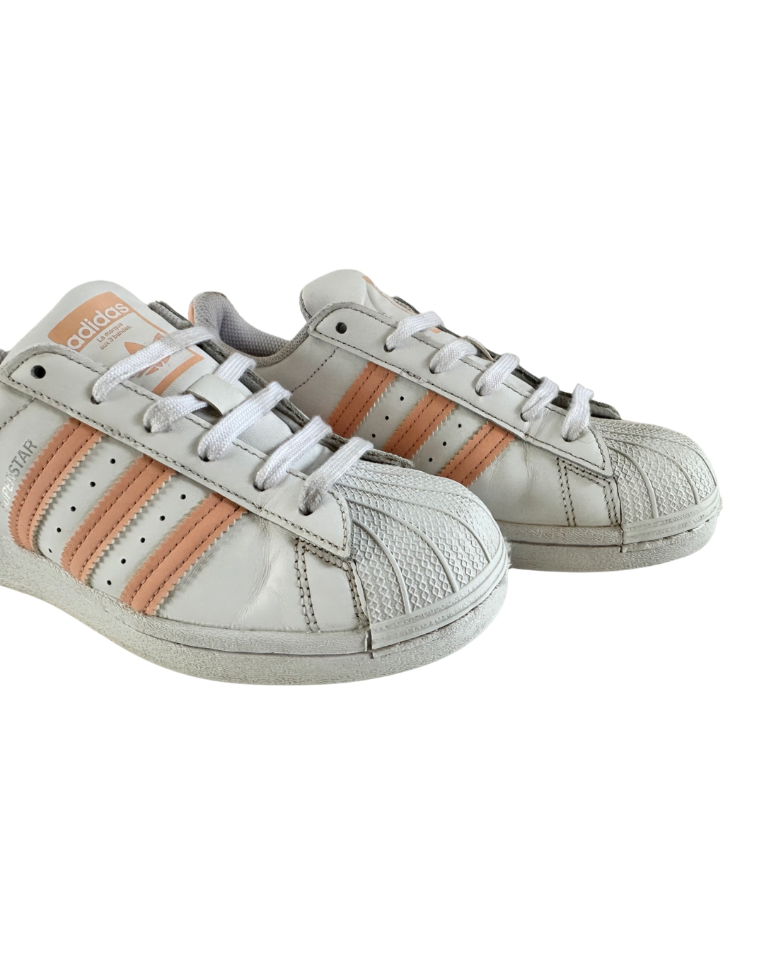 Women’s Size 5.5 Adidas Superstar Pink /Coral Sneaker Shoes