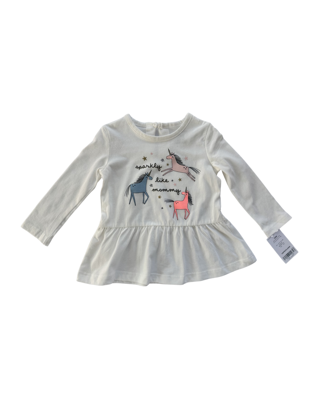 12M Baby Girl Carters Unicorn Top & Coordinating Pink Leggings