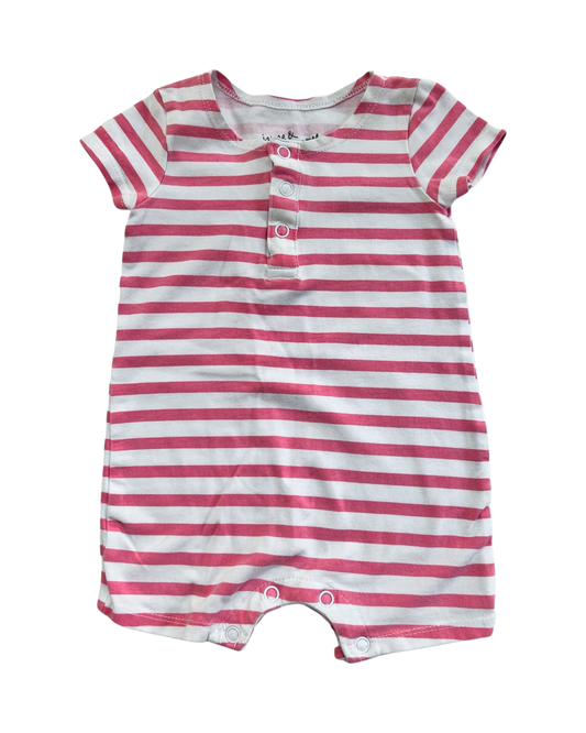 0-6M Baby Girl June & January Pink Striped Romper