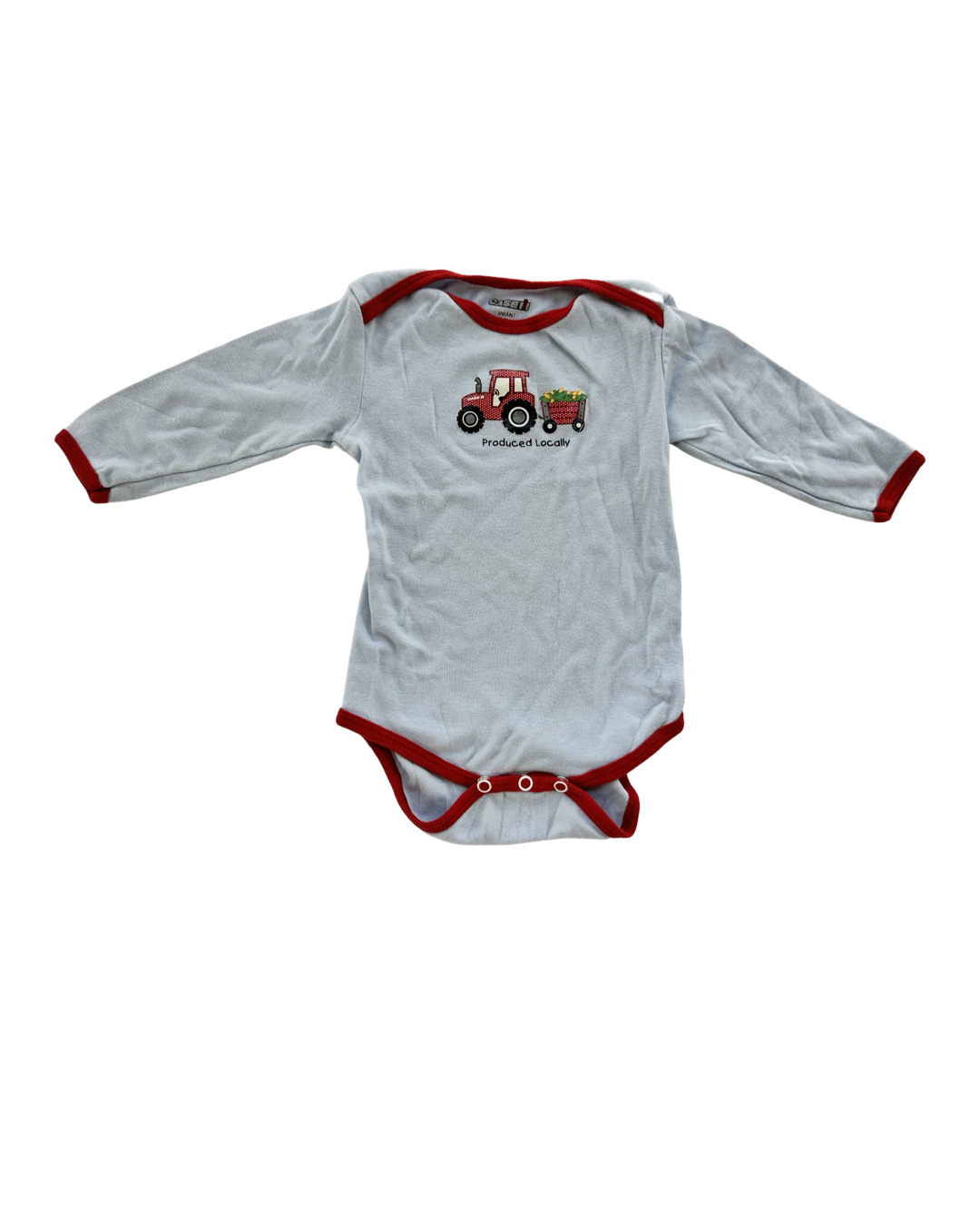 18M Baby Boy Case Tractor Produced Locally Onesie