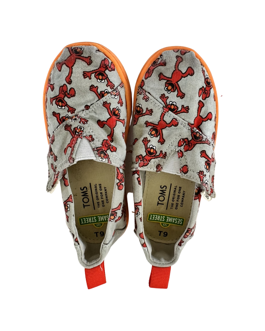 9C Toddler Boy / Girl Size Toms Sesame Street Elmo Canvas Shoes