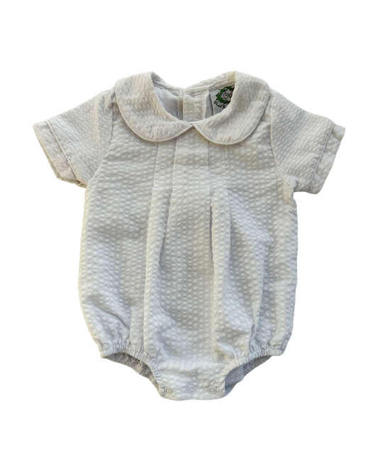 3M Baby Boy Cecil & Lou White Peter Pan Collar Bubble