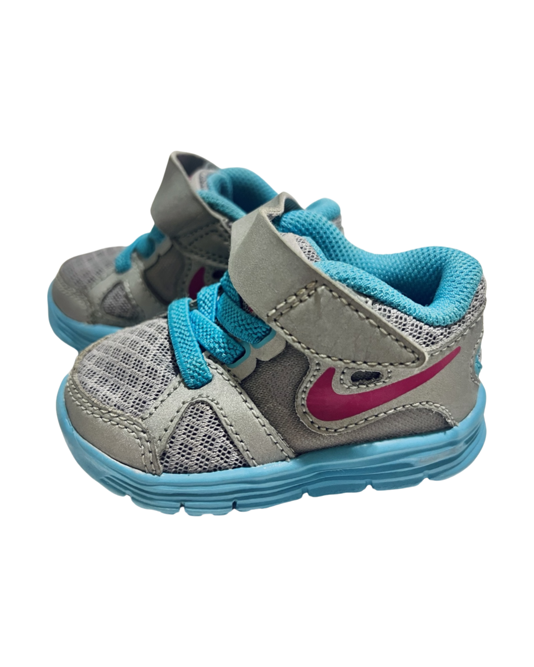 2C Baby Girl Gray & Teal Nike Sneakers Tennis Shoes