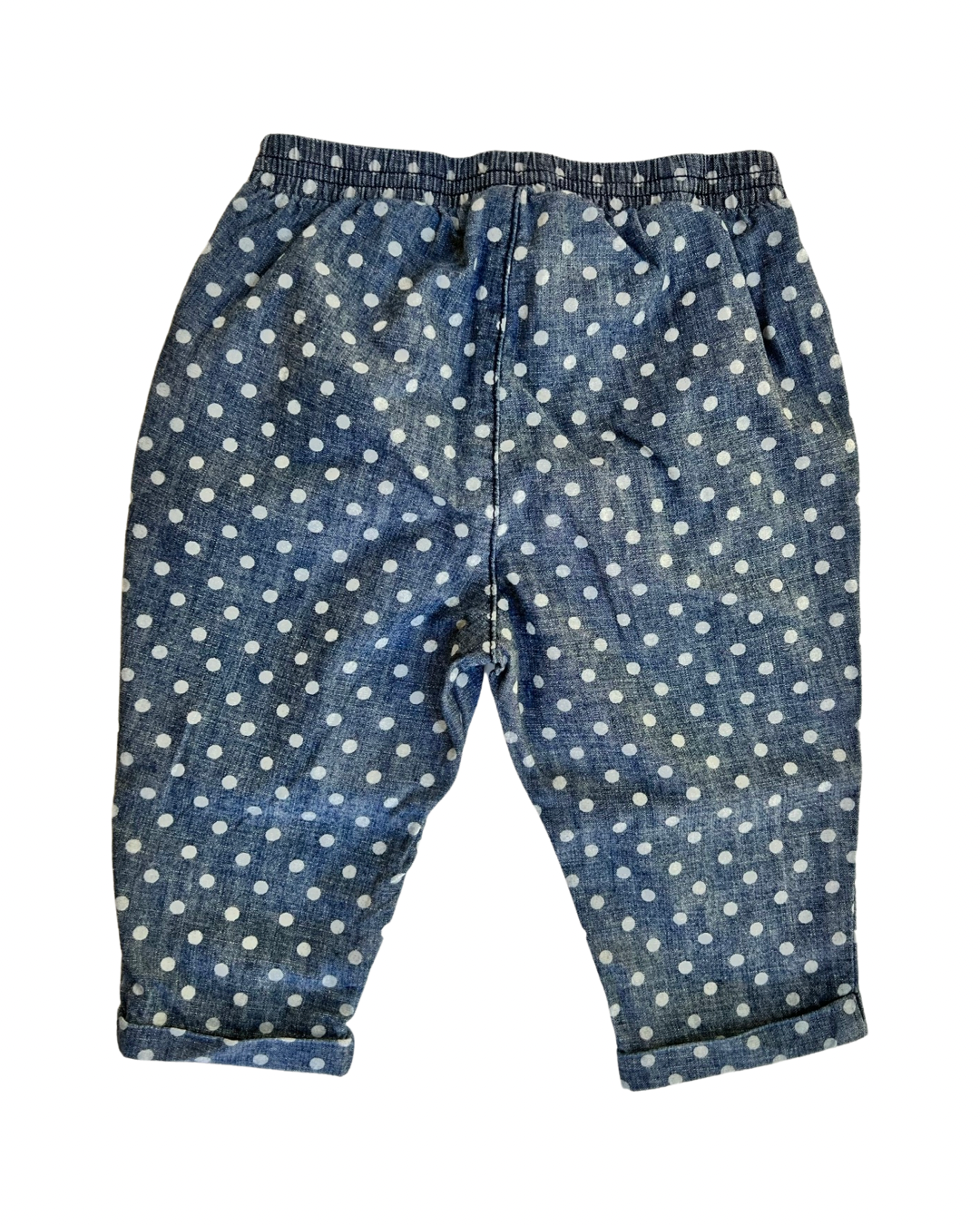 6-12M Baby Girl Baby Gap Polka Dot Chambray Pants