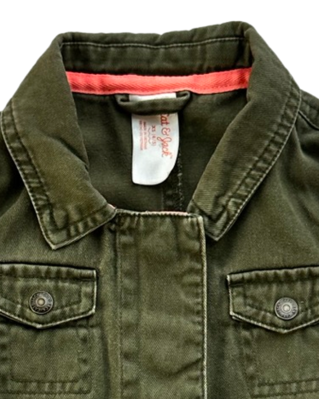 XS (4-5) Toddler Girl Army Green Cat & Jack XS Vest Button Down Green