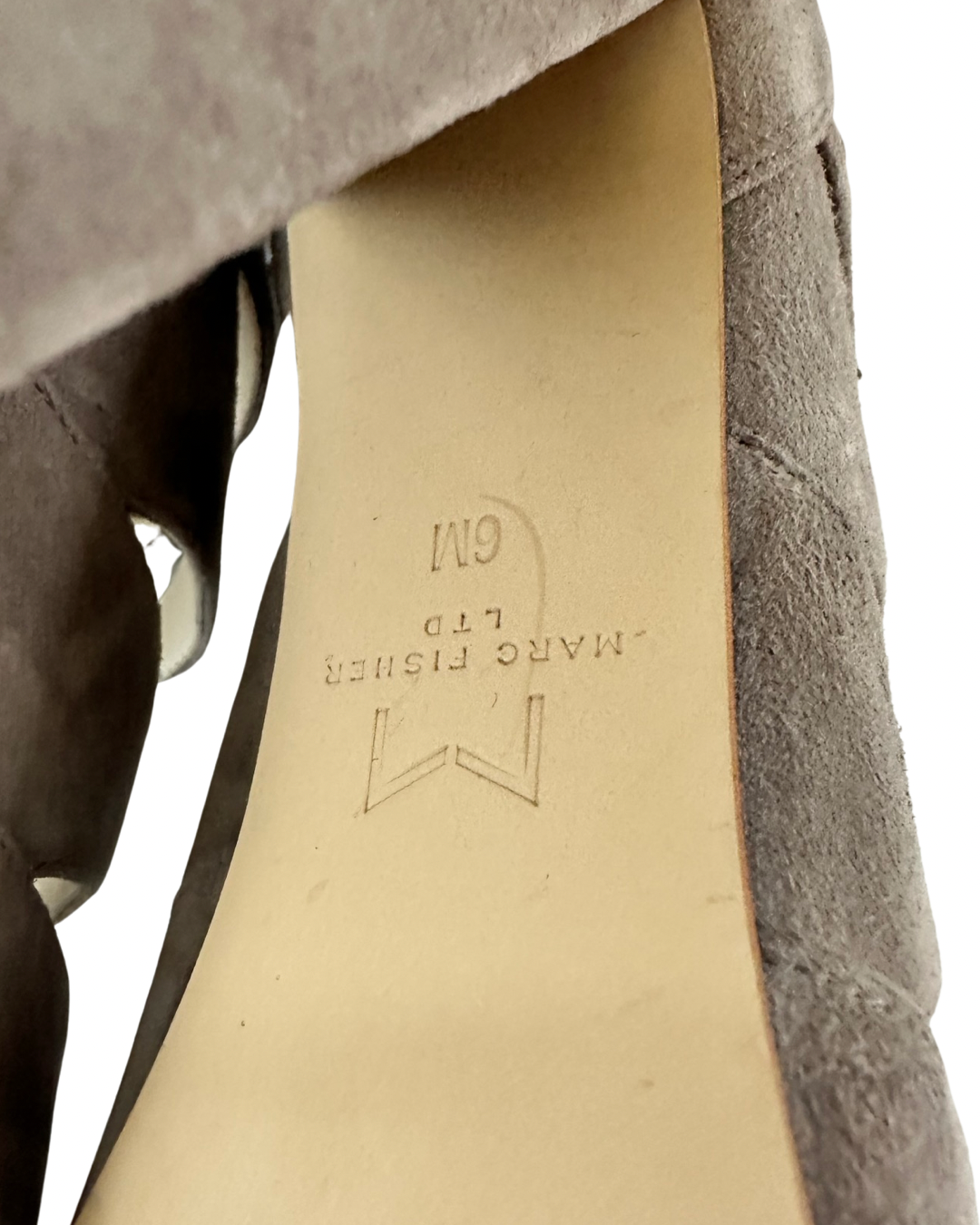 Women’s Size 6M Leather Marc Fisher Neutral Caged Hindera Pumps Heels shoes