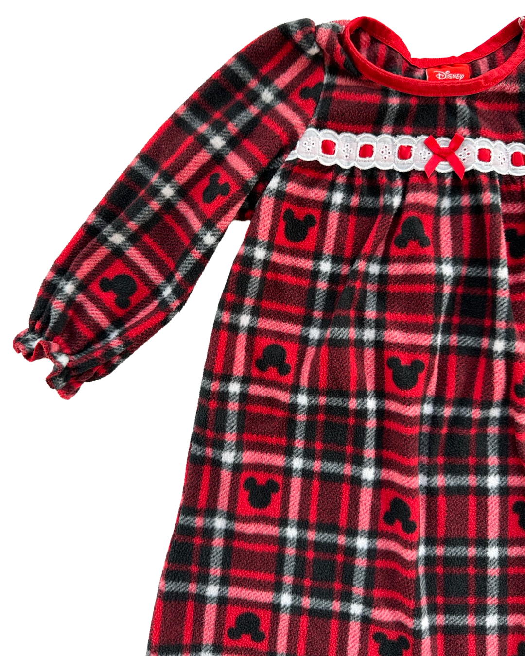 2T Toddler Girl Fleece Disney Minnie Mouse Nightgown PJs