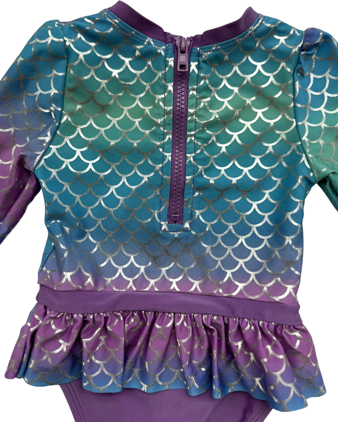 18M Baby Girl Cat & Jack Mermaid RashGuard Swim Suit