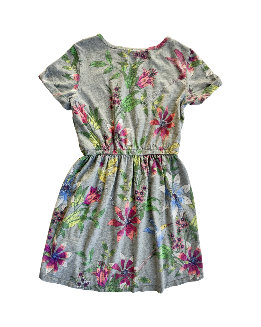 Toddler Girl Medium (8Y) Gap Kids Gray Floral Dress