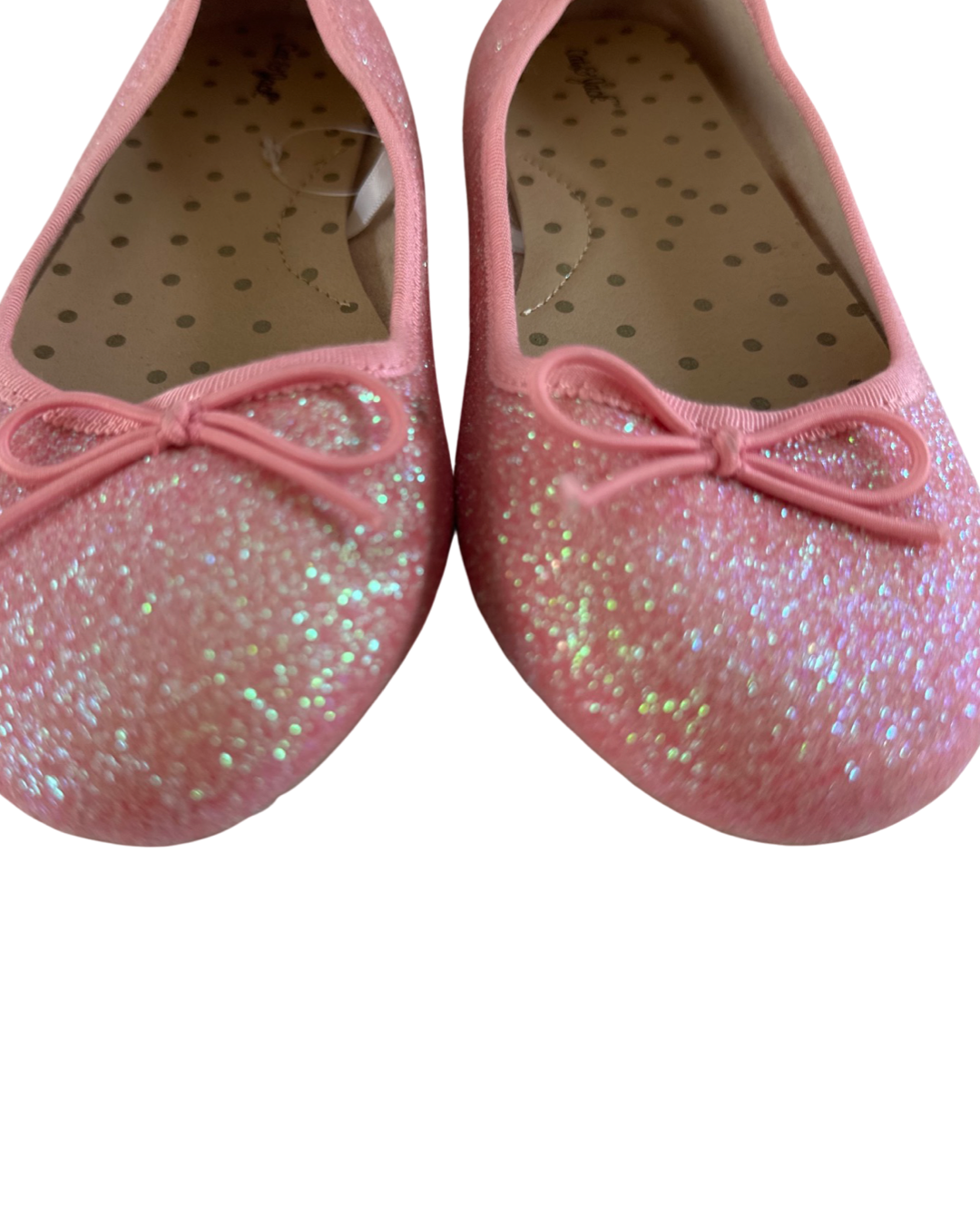 Girls Size 2 Cat & Jack Pink Glitter Sparkle Flats