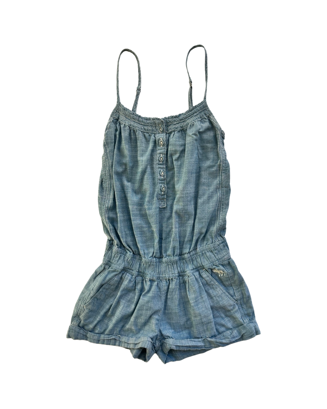 Girls Size 8Y /10Y Medium Abercrombie Kids Chambray Romper