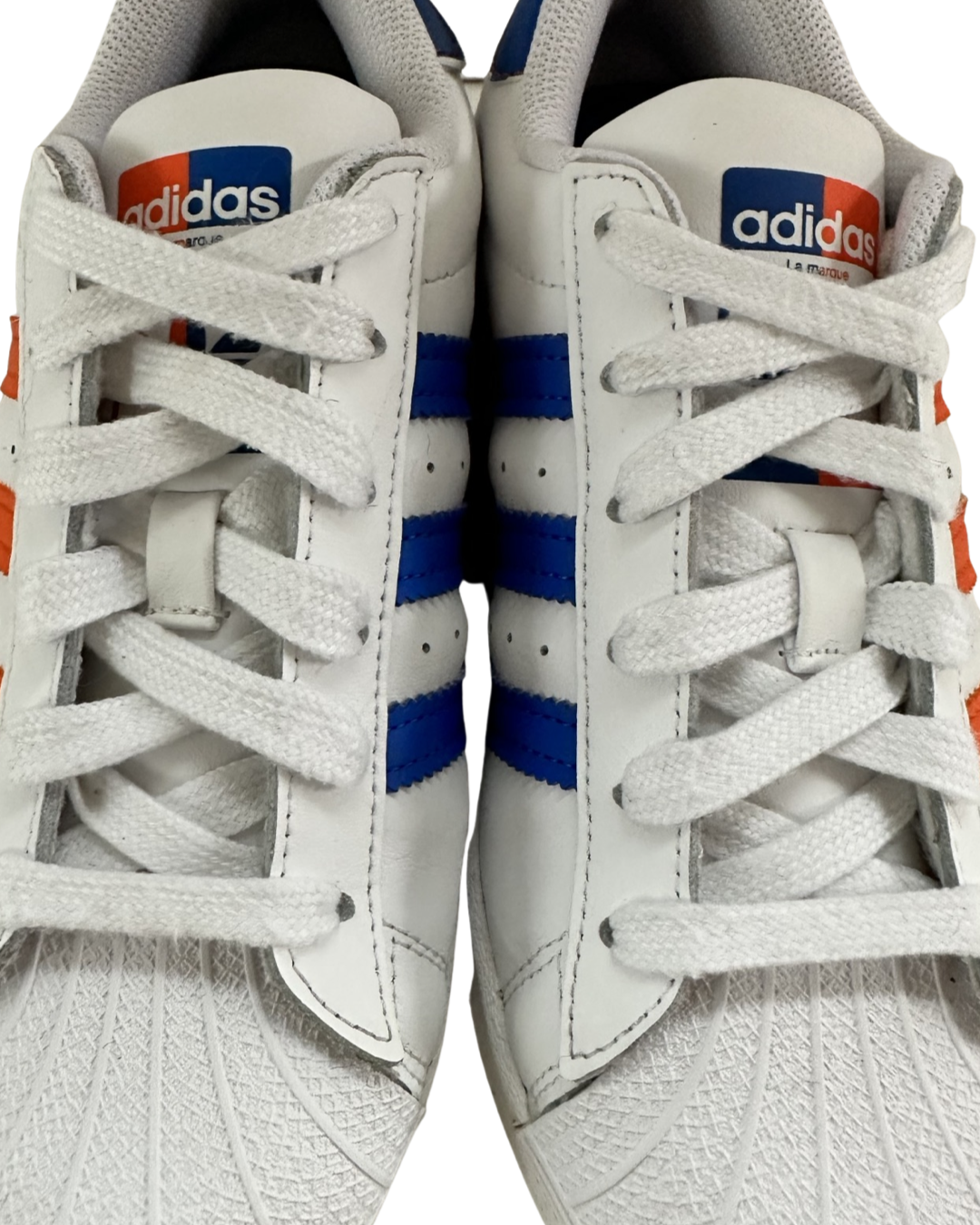 Men's Size 4 Adidas Superstar Retired Color Orange and Blue Blippi She –  myprelovedclothingco