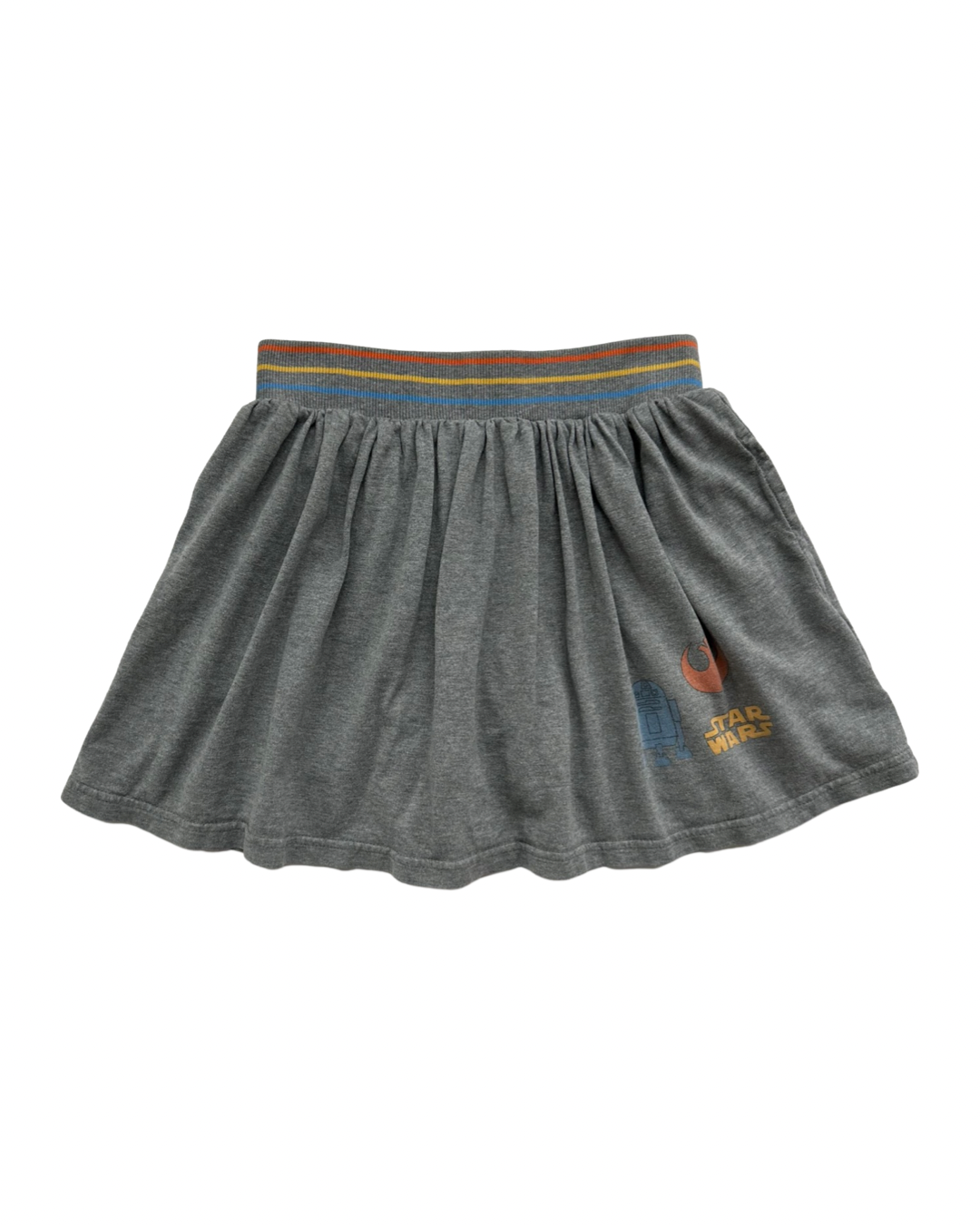 Girls Size 8Y (130cm) Gray Hanna Andersson Star Wars Skirt w/ built in Shorts