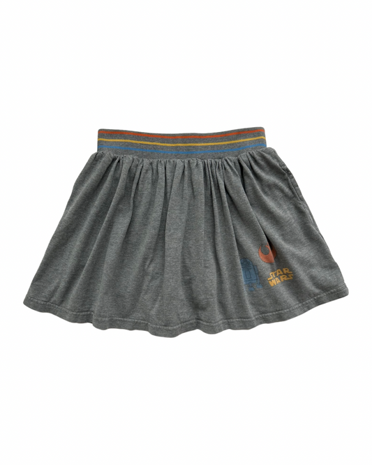 Girls Size 8Y (130cm) Gray Hanna Andersson Star Wars Skirt w/ built in Shorts