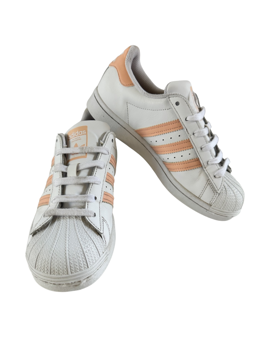 Women’s Size 5.5 Adidas Superstar Pink /Coral Sneaker Shoes