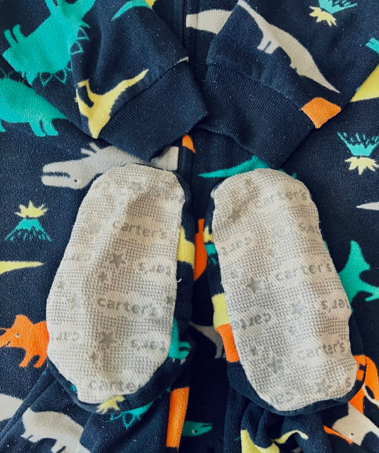 18M Baby Boy Navy Fleece Carters Dinosaur PJs