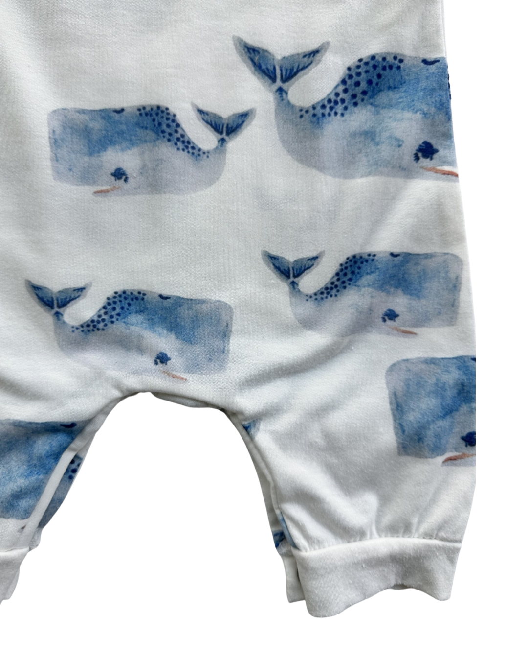 6M-12M Baby Boy Boutique Whale Romper