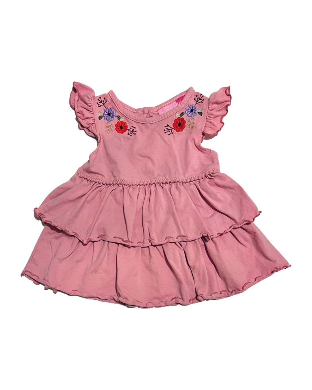 12M Baby Girl GoodLad 2 Pc Pink Floral Top & Leggings Outfit