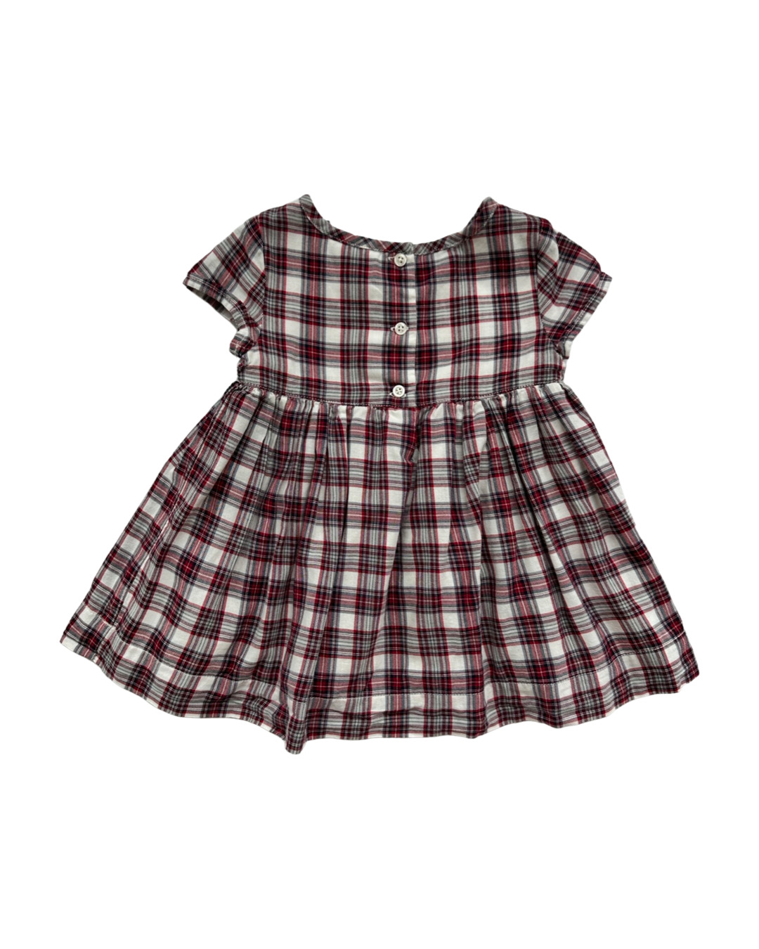 6-12M Baby Girl Baby Gap Maroon Plaid Dress