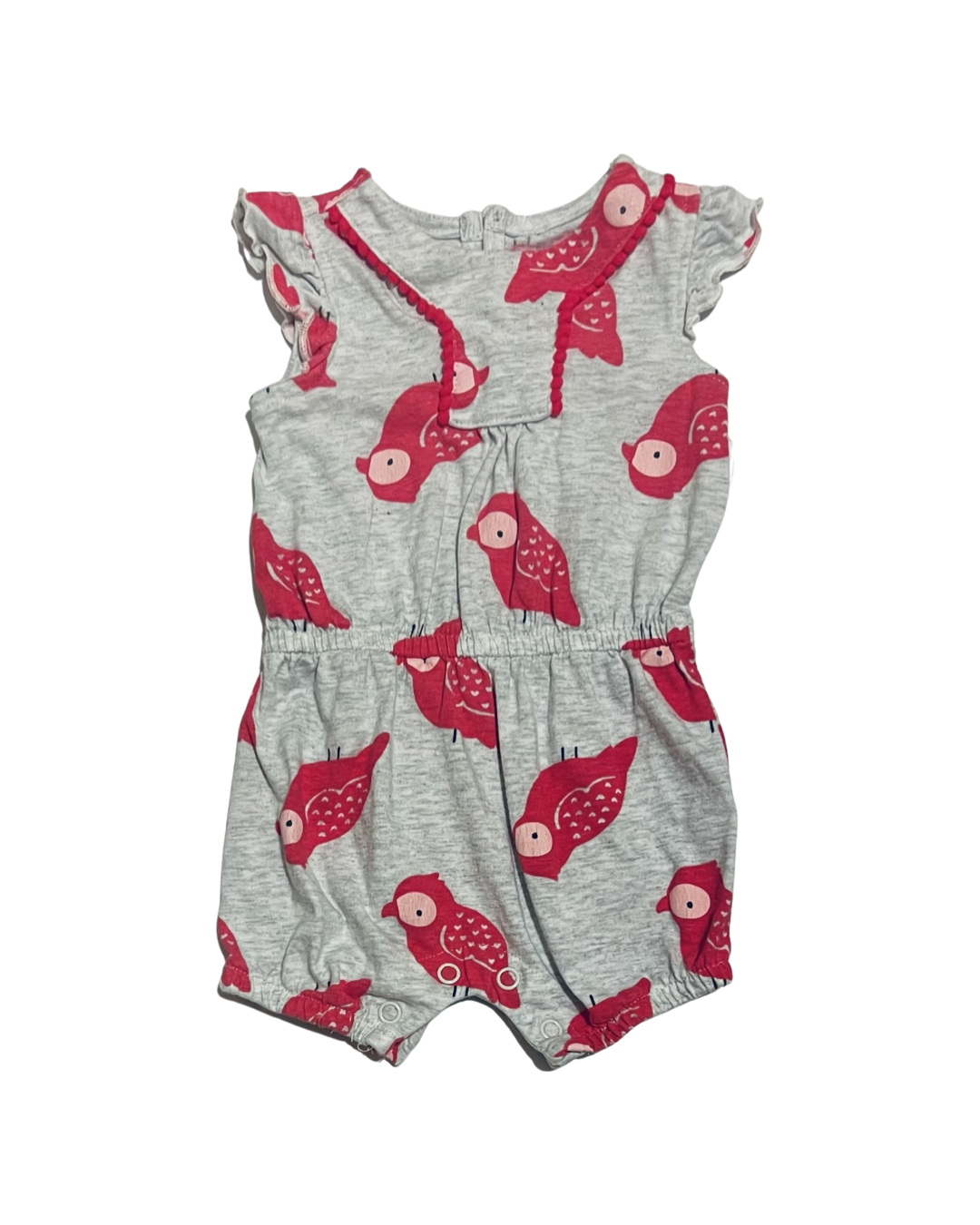 3M Baby Girl Carters Parrot Bubble Romper