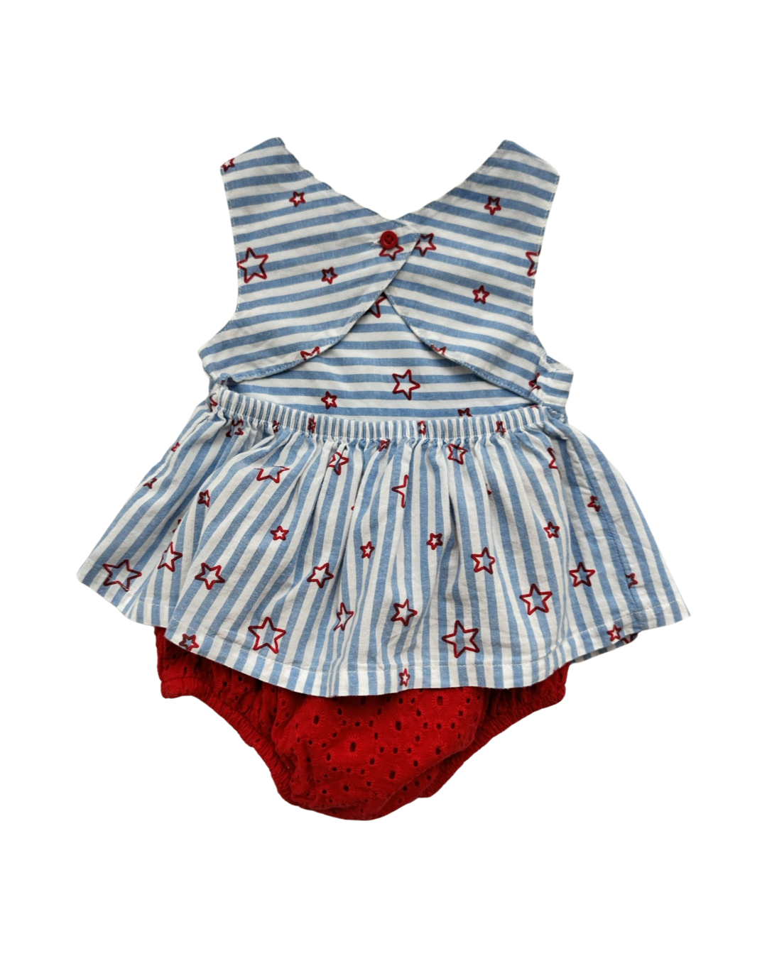 12M Baby Girl Cat & Jack Patriotic Outfit