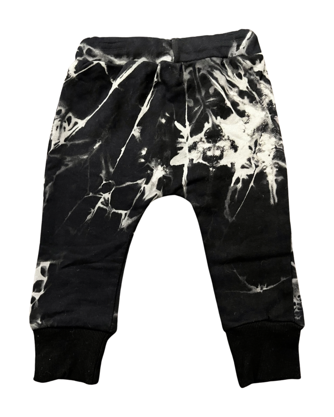 12M-18M Baby Boy Olive + Scout Black Marbled Jogger Set