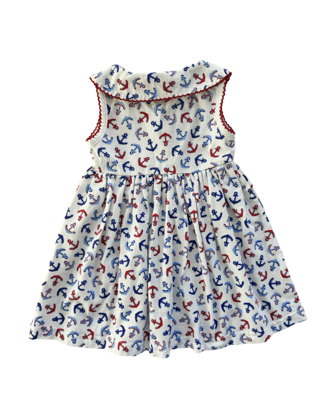 6M Baby Girl Red / White / Blue Anchor Rachel Riley London Dress