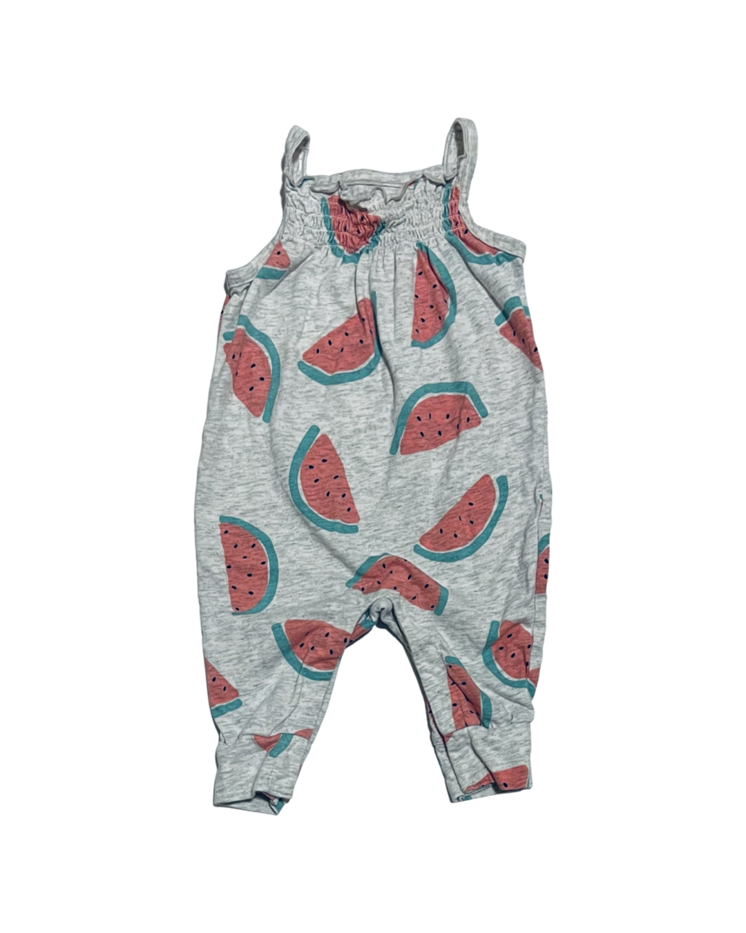 3M Baby Girl Carters Watermelon Tank Romper