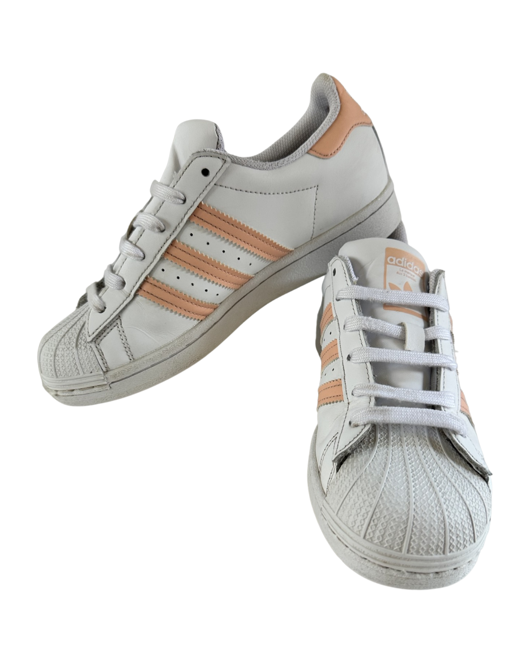 Women’s Size 5.5 Adidas Superstar Pink /Coral Sneaker Shoes