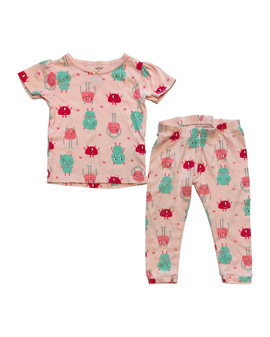12M Baby Girl Carters Little Monster PJs