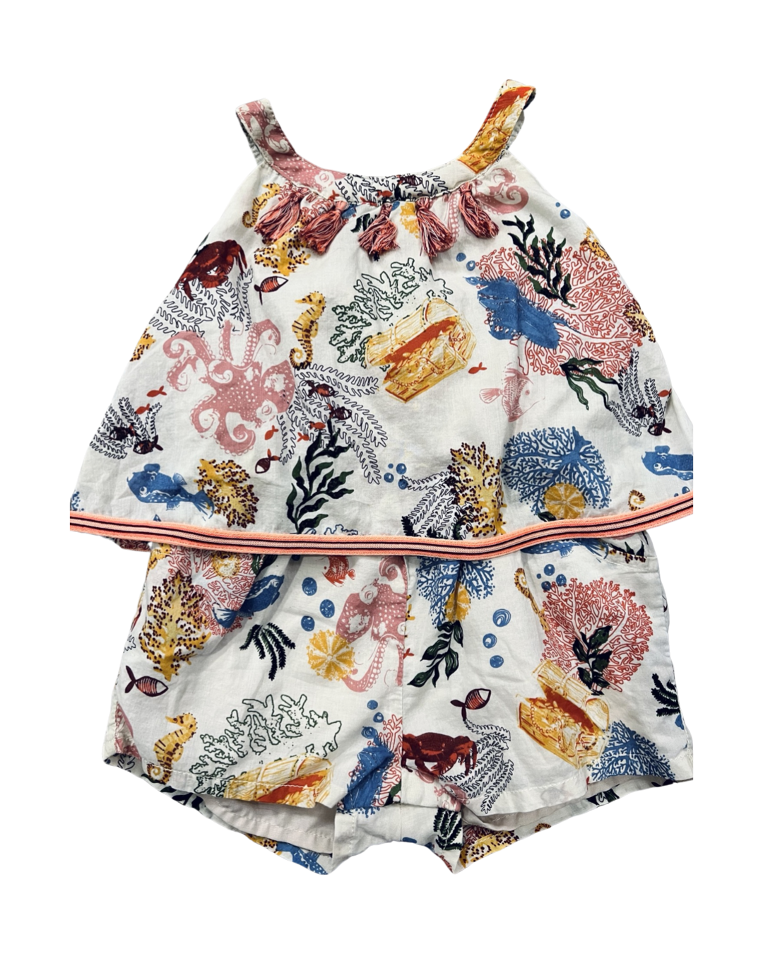12M Baby Girl Tommy Bahama Sea Life Romper