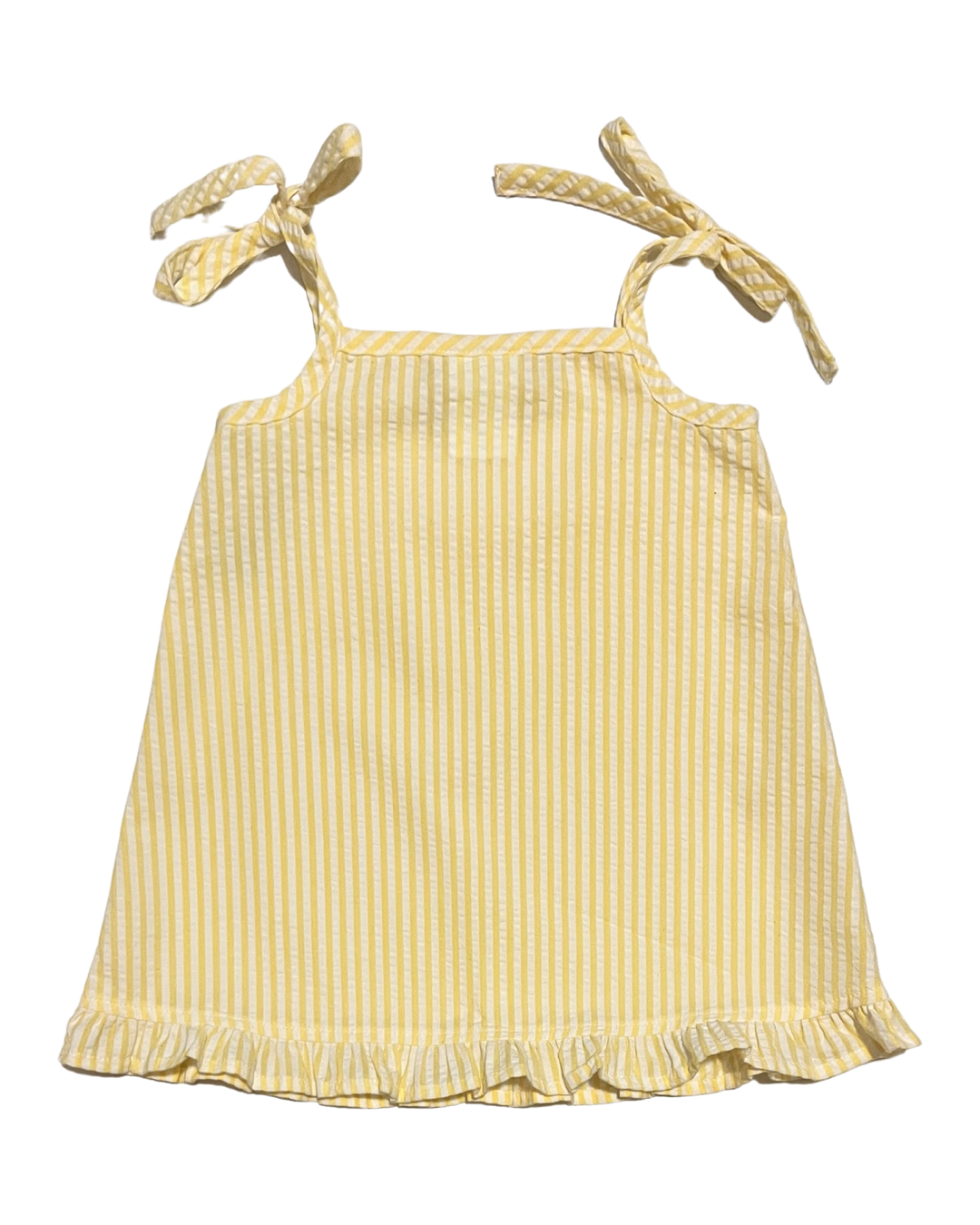 18M Baby Girl Yellow Seersucker Kelly’s Kids Dress