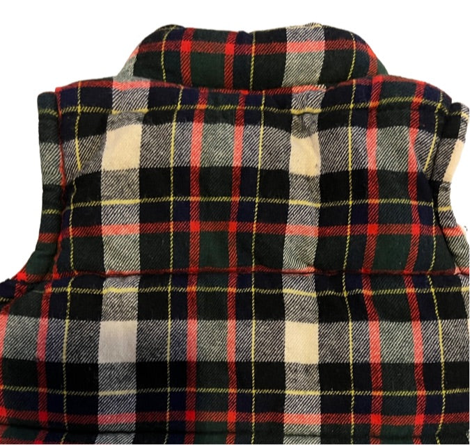 6M-12M Baby Boy Plaid Old Navy Puffer Vest
