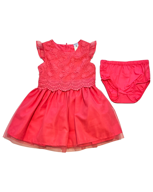 18M Baby Girl Carters Coral Pink Dress