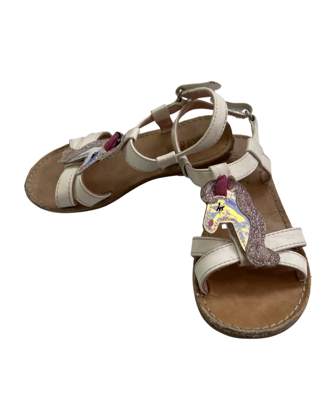 9C Toddler Girl Maggie & Zoe White Unicorn Sandals