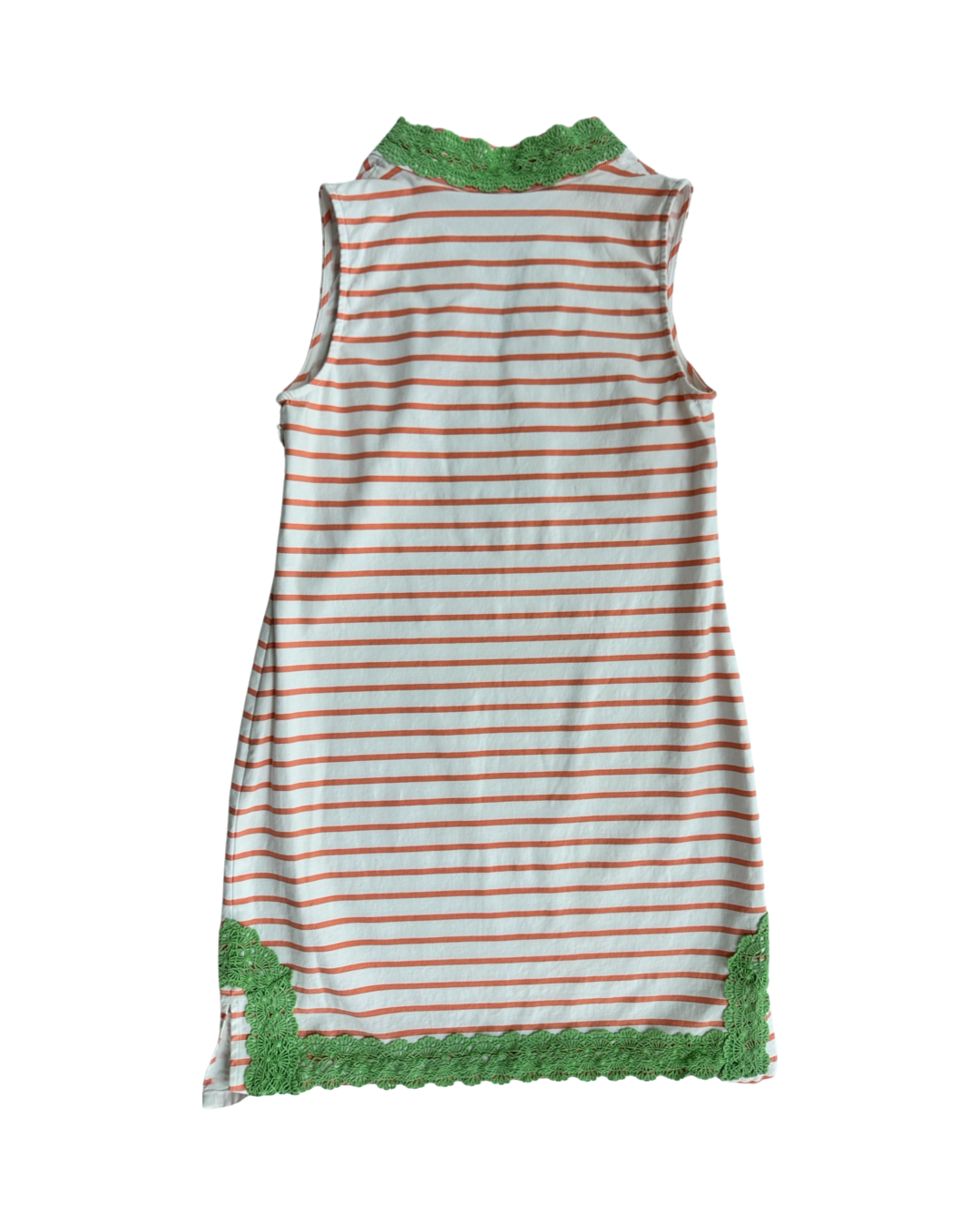 Women’s Size 2 Crown & Ivy Coral Stripped Dress w/ Green Trim