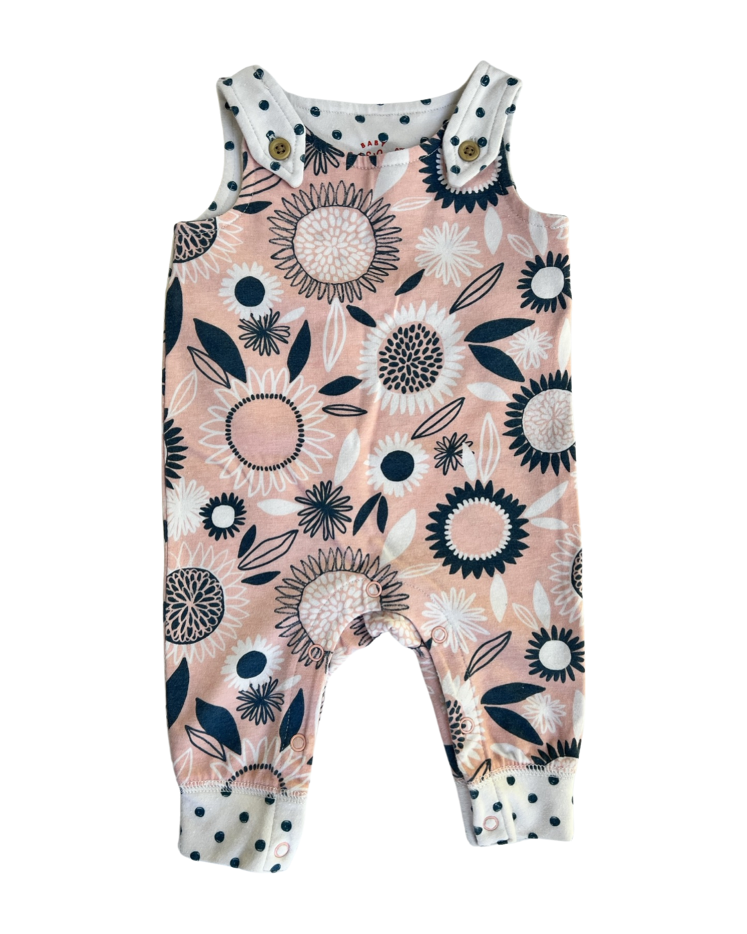 Newborn Baby Girl Cat & Jack Pink Floral Romper