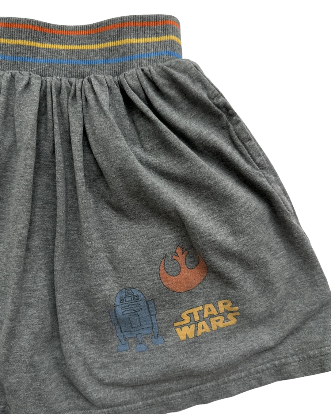 Girls Size 8Y (130cm) Gray Hanna Andersson Star Wars Skirt w/ built in Shorts