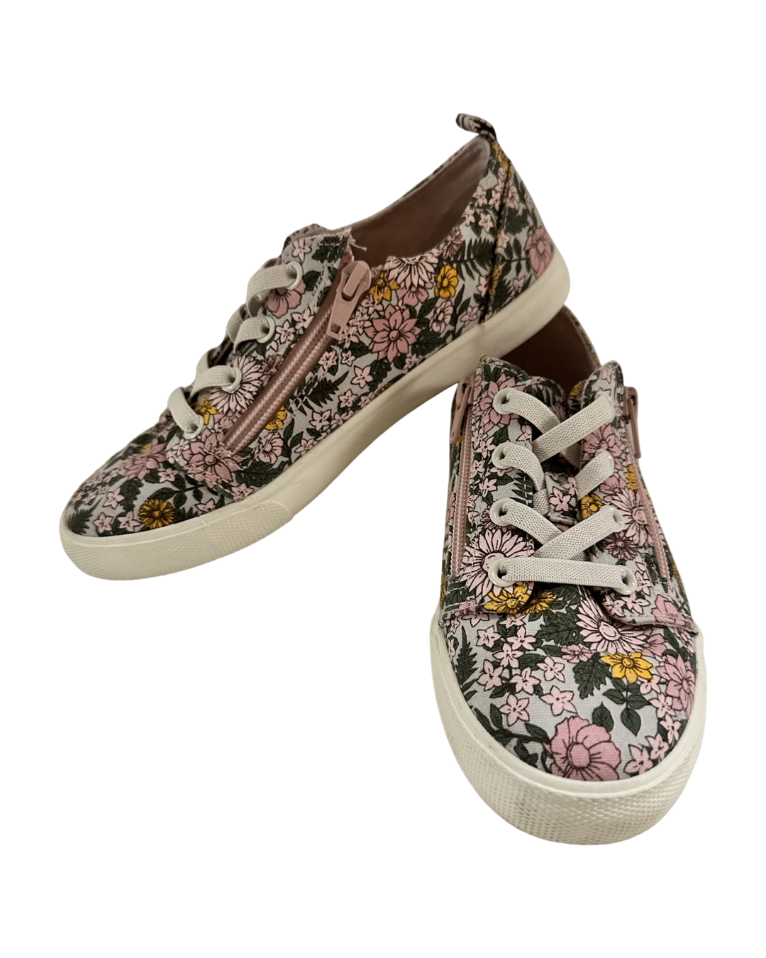 Girls Size 3 Cat & Jack Pink Floral Shoes Sneakers