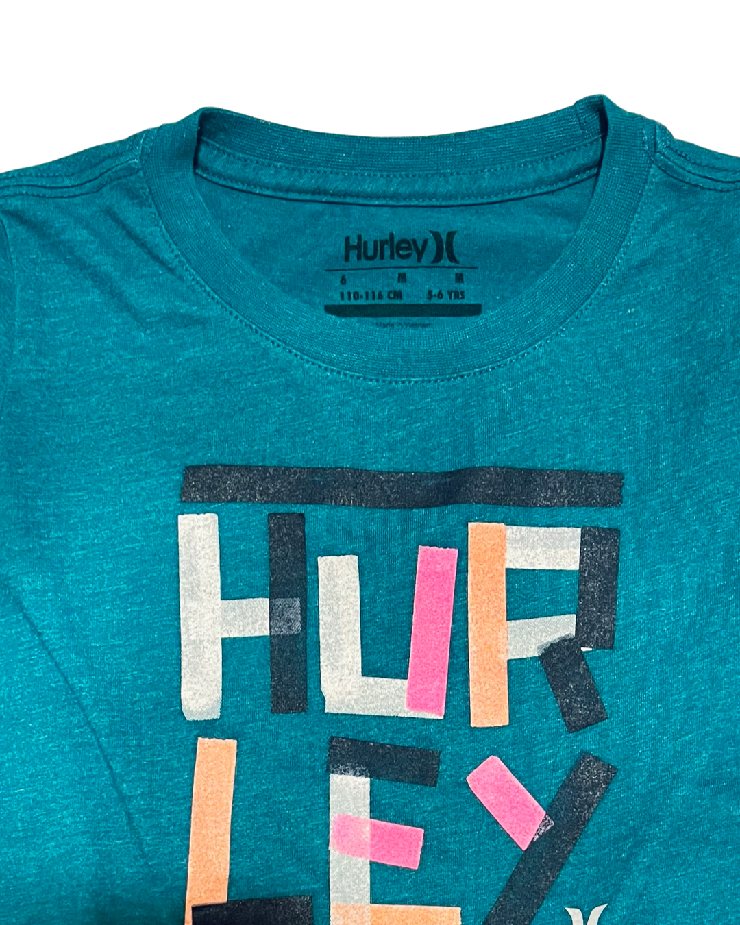Toddler 5T - 6x Boy / Girl Teal Hurley Shirt