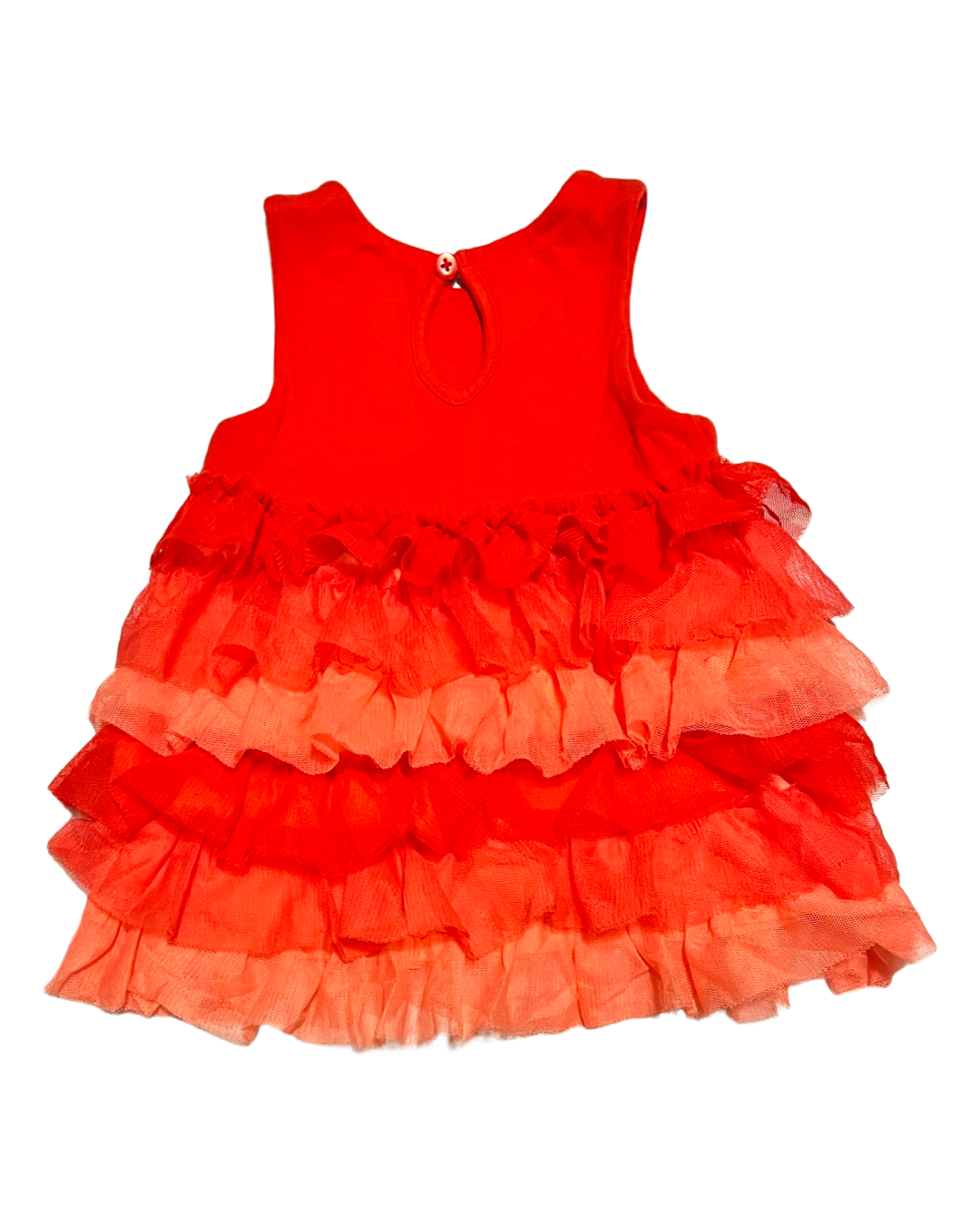 3M Baby Girl Coral Ruffle Bottom Cherokee Dress