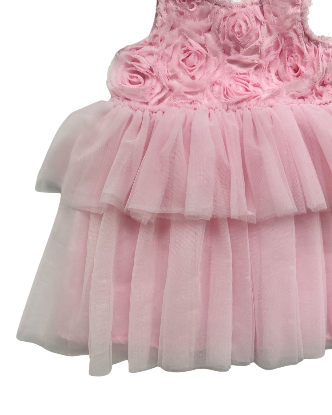 4T Toddler Girl MudPie Pink Tutu Fancy Rosette Dress