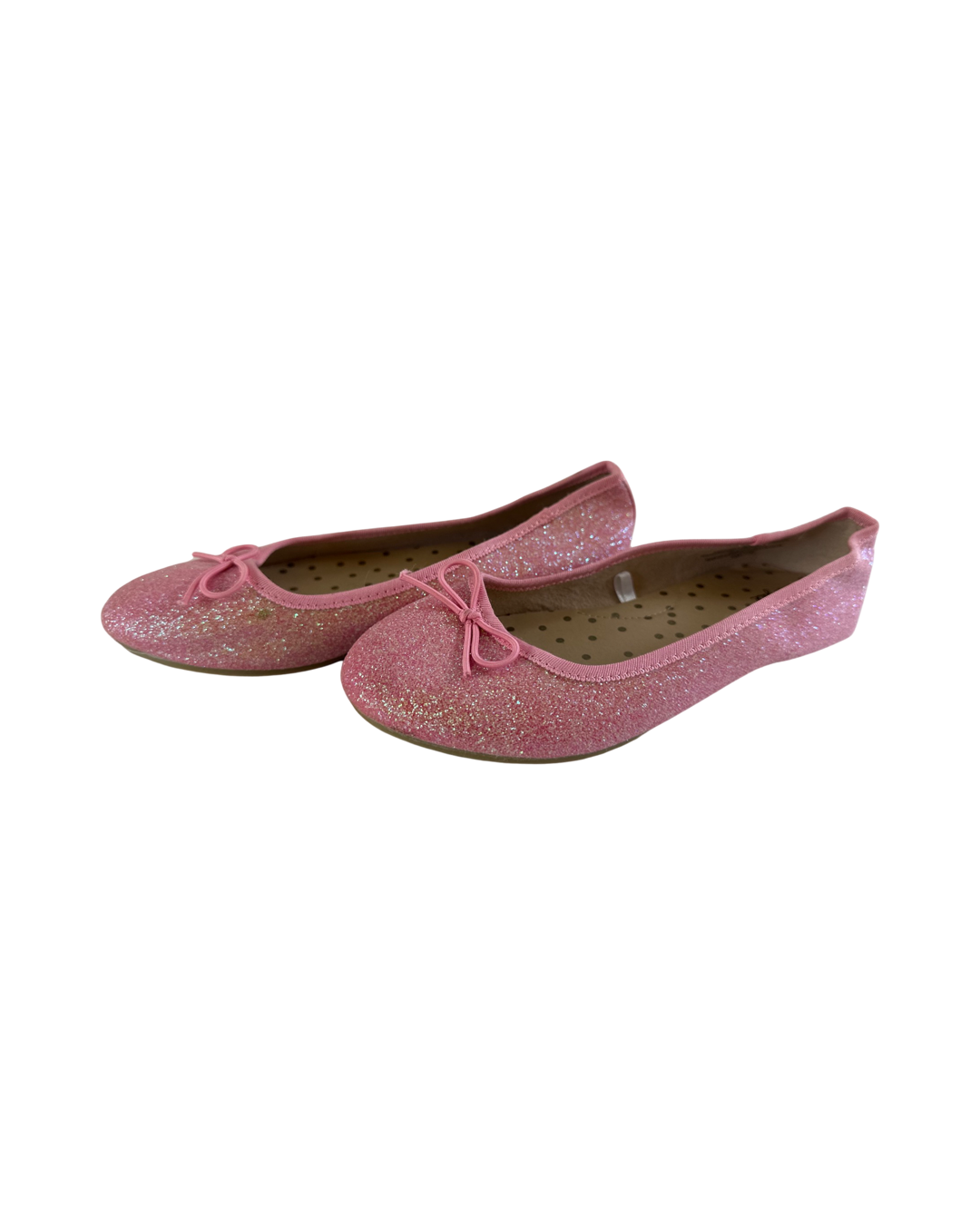 Girls Size 2 Cat & Jack Pink Glitter Sparkle Flats