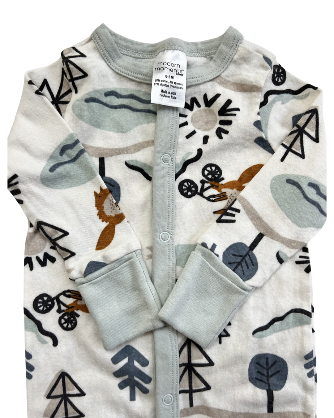 0-3M Baby Boy Modern Moments Fox Sleeper